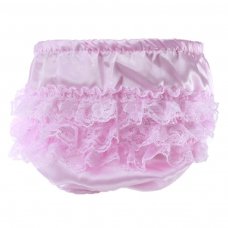 FP05-SP: Pink Satin Frilly Pant (0-12 Months)